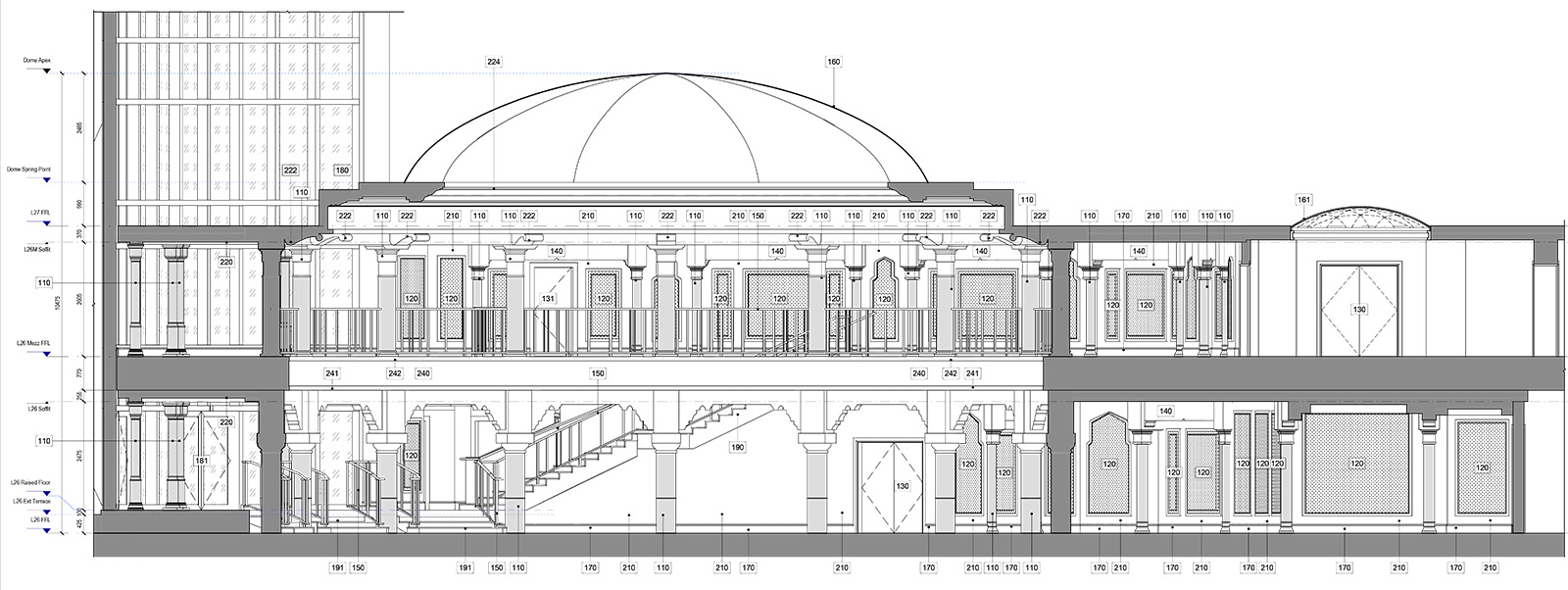 A 2D line drawing created from the point cloud. Source—PRD Survey